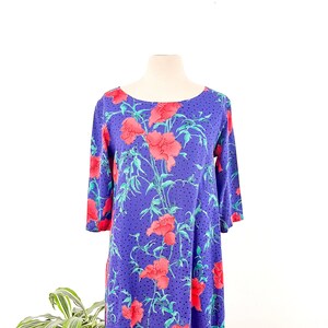Vintage Summer Dress, Summer Dress, Floral Dress, Swing Dress, Short Dress, 90s Dress, Vintage Floral Dress, Purple Dress, Festival Wear