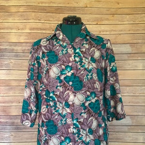 Vintage Blouse, Cute Summer Shirt, Summer Blouse, Summer Shirt, Vintage Shirt, Floral Shirt, Silk Blouse, Floral Shirt, Women&#39;s Silk Shirt