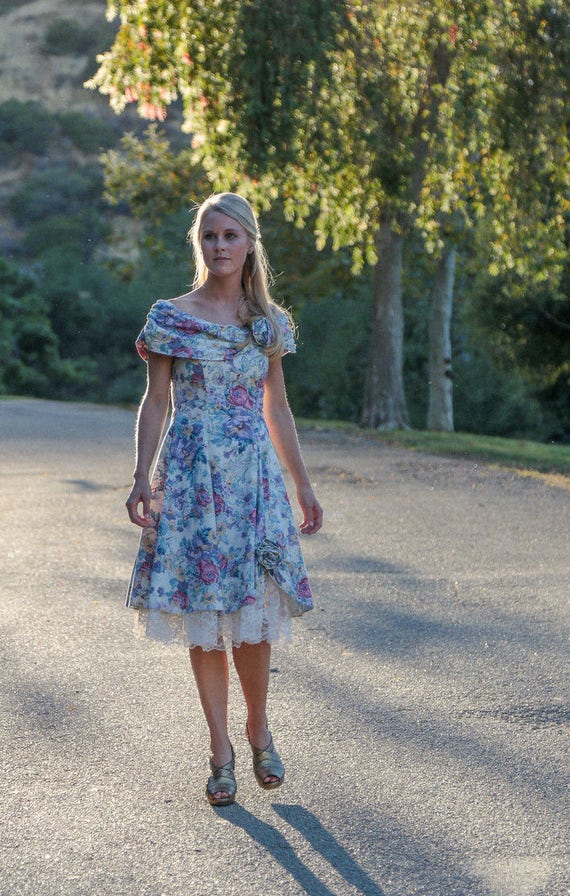 vintage floral bridesmaid dresses