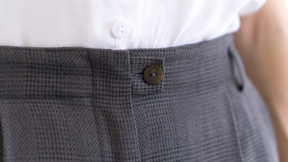 Vintage Zanella Trousers, Vintage Dress Pants, Checkered