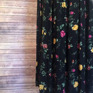 Vintage Summer Dress, Casual Dress, Floral Dress, Black Maxi Dress, Long Dress, Boho Dress, Floral Maxi Dress, Casual Dress, Festival Dress image 6