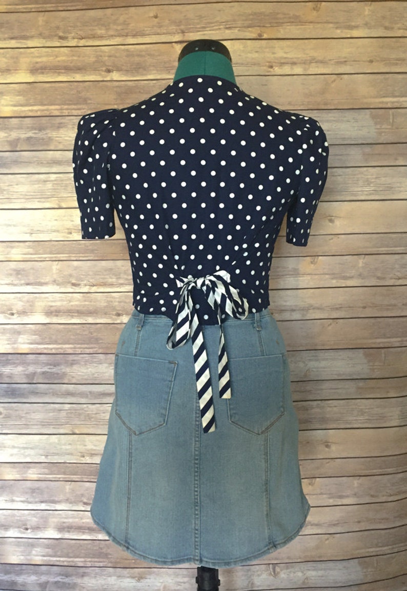 Gift For Women Rockabilly Clothing 90s Top Pinup Clothing Rockabilly Top Women/'s Retro Top 90s Fashion Polka Dot Blouse Retro Shirt