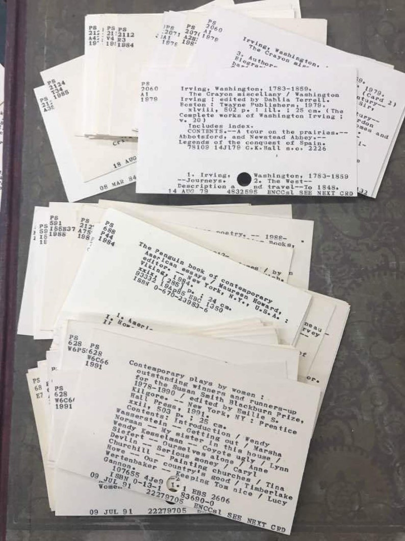 50 Vintage Library Catalog Cards Etsy