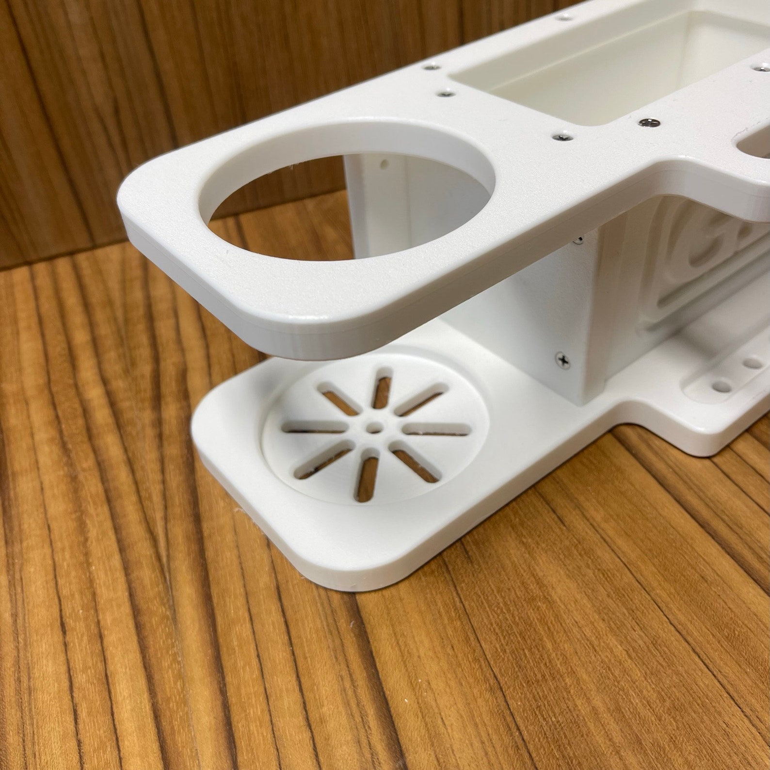 Marine Boat King Starboard 2 Two Cup Holder, Catch All Tray, Cell Phone