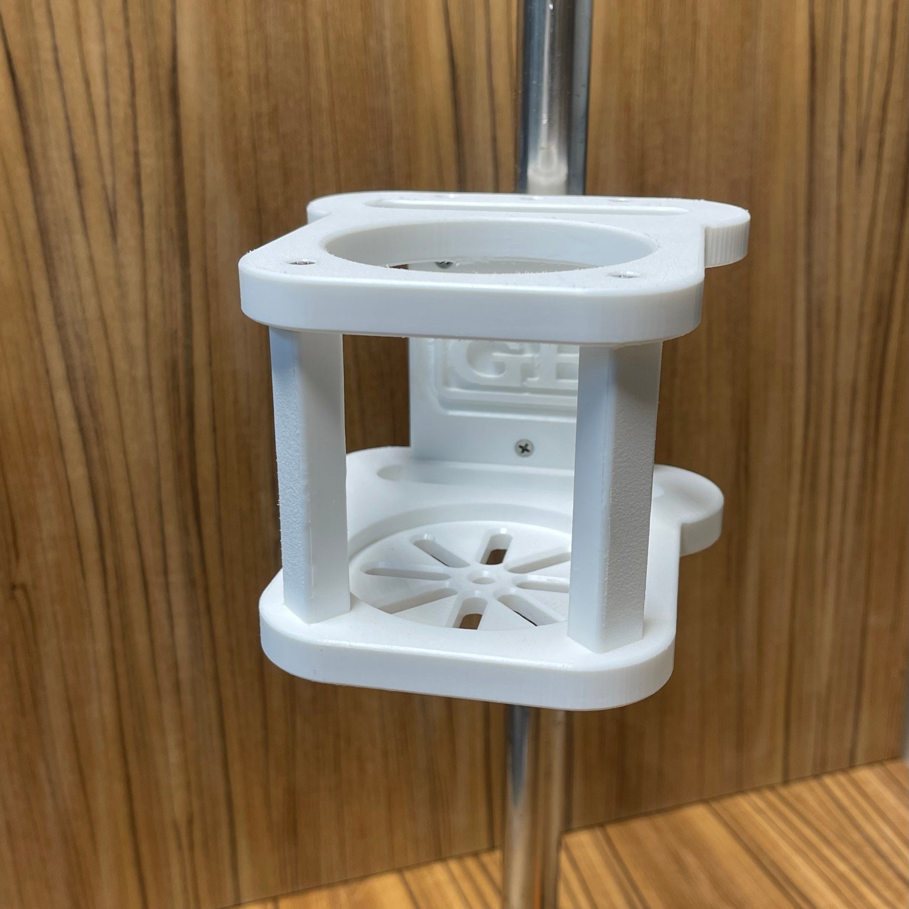 Pole Attached Marine Boat King Starboard Single Cup Holder, and Cell