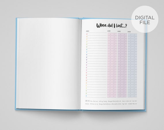 When Did I Last Page, Printable Page, Printable Diary, Printable Planner, A5 Journal Page, Tracker Page - Etsy When Did I Last Page, Printable Page, Printable Diary, Printable Planner, A5 Journal Page, Tracker Page - Etsy