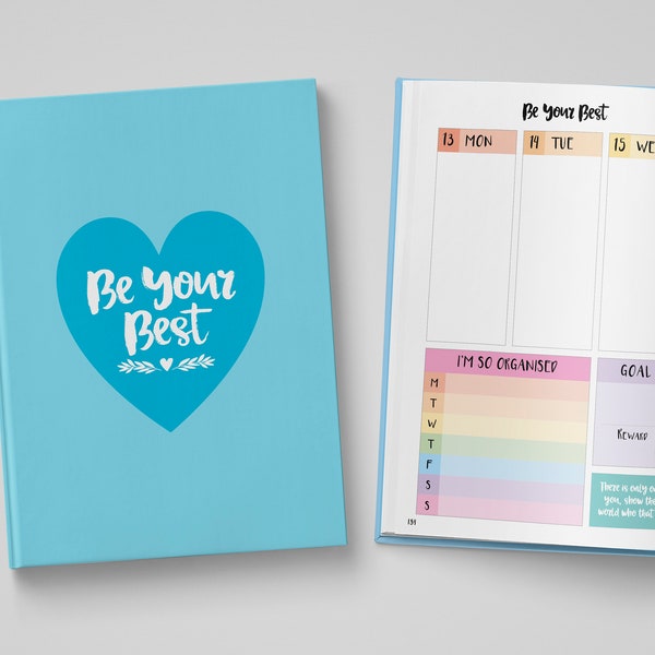 Be Your Best Diary 2021, Planner, Mental Health Planner, Wellbeing Diary, 2021, Beautiful Diary, Gratitude Diary, A5 diary, Tracker Diary
