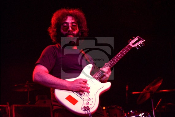 Jerry Garcia with his Travis Bean Guitar Fine Art Print
