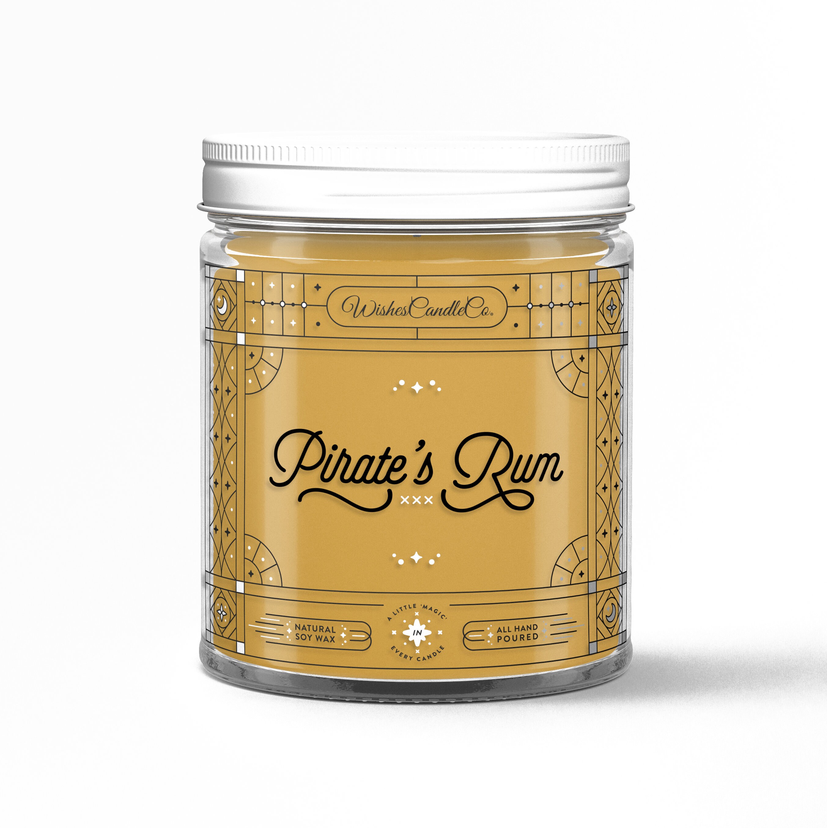 Pirate's Rum 8oz Candle With Free Pin Inside