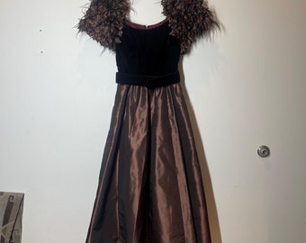VICTOR COSTA Vintage 1970's Evening Party Dress - Timeless Glamour | Gift for her | Fall Holiday Dress | STATEMENT Dress | Formal Attire