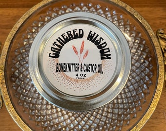 CASTOR Oil and COMFREY Boneknitter Salve | Natural Detox Gut Health | Improved Sleep Organic/Holistic Skincare Hair Health Hexane Free