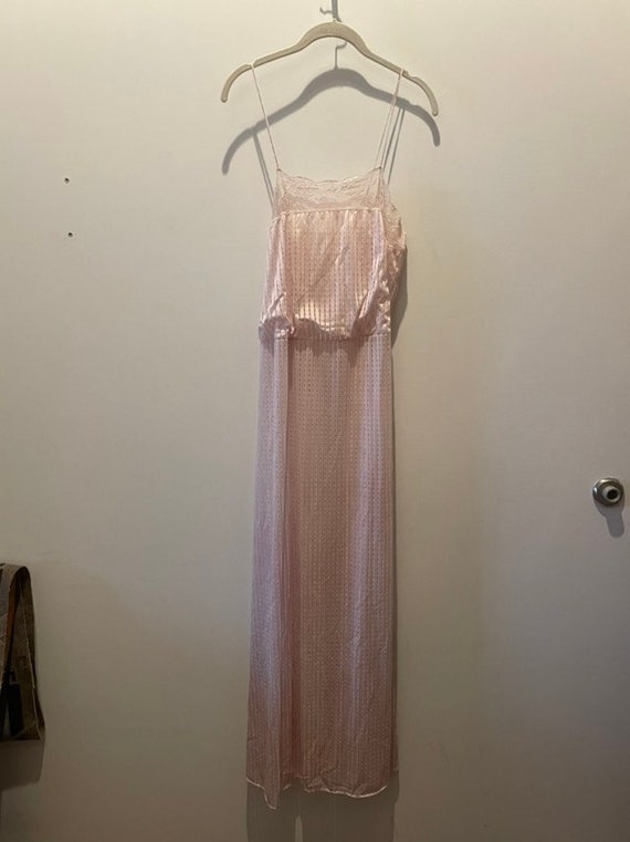 DEENA Vintage 1970's Romanic Pink Eyelet Deena Nightgown