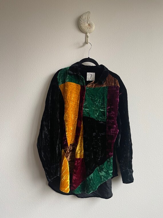 TODD OLDHAM Fab Vintage 90's Crushed Patchwork Vel