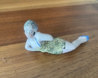 Antique 1920's ART DECO Bathing Beauty Porcelain Figurine, Made in Germany #5684