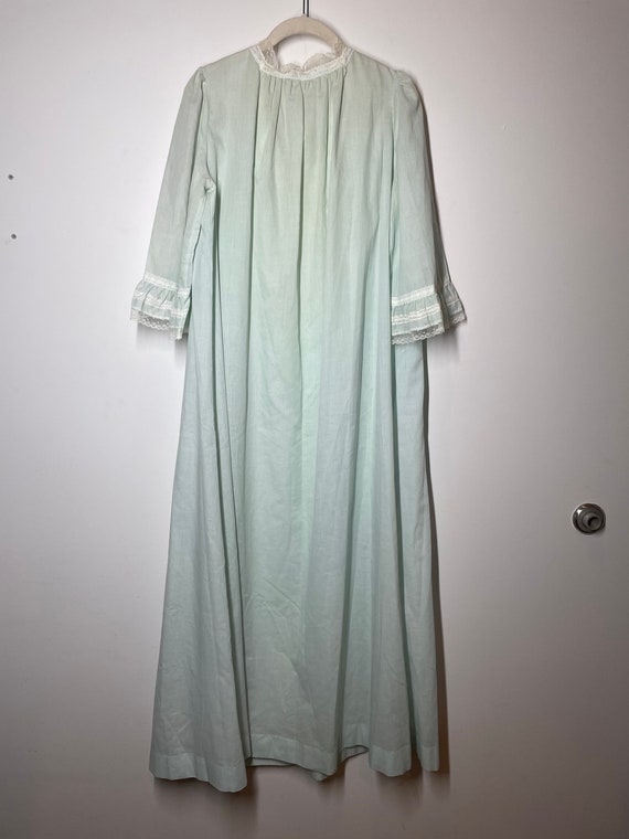 Vintage HANDMADE 1970's Pale Blue Nightgown XL | … - image 6