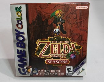 The Legend of Zelda Oracle of Seasons | NTSC | Gameboy Color | GBC | En | Reproduction Box and Inner Tray