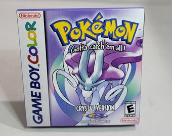 Pokemon Crystal | NTSC | Gameboy Color | GBC | En | Reproduction Box and Inner Tray