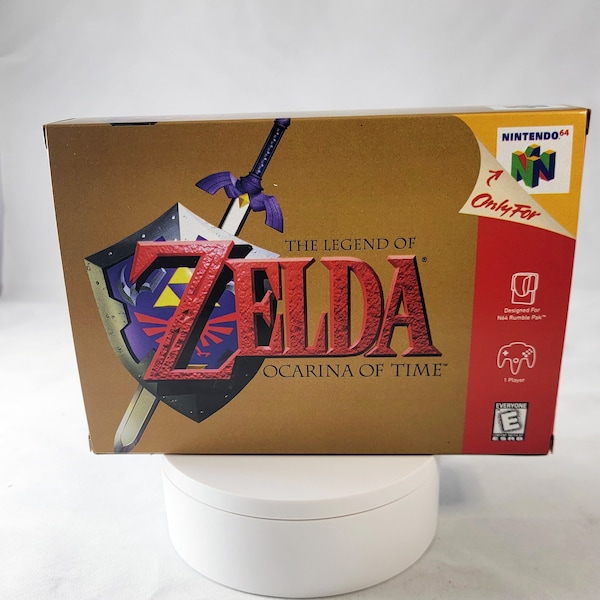 The Legend of Zelda Ocarina of Time | NTSC | Nintendo 64 | N64 | En | Reproduction Box and Inner Tray