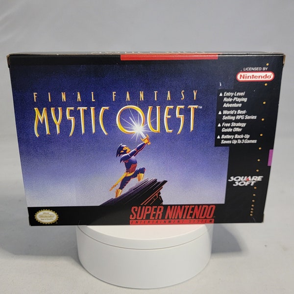 Final Fantasy Mystic Quest | NTSC | Super Nintendo | SNES | En | Reproduction Box and Inner Tray