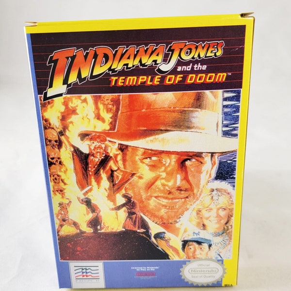 Indiana Jones and The Temple of Doom | NTSC | Nintendo | NES | En | Reproduction Box