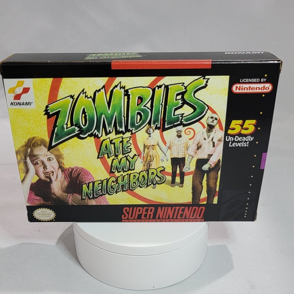 Zombies Ate My Neighbors | NTSC | Super Nintendo | SNES | En | Reproduction Box and Inner Tray