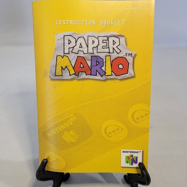 Paper Mario | NTSC | Nintendo 64 | N64 | En | User Instruction Manual