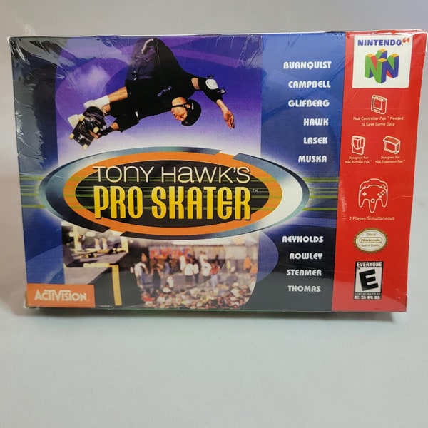 Tony Hawk's Pro Skater | NTSC | Nintendo 64 | N64 | En | Reproduction Box and Inner Tray