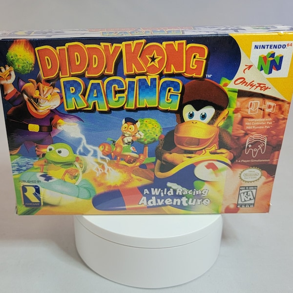 Diddy Kong Racing | NTSC | Nintendo 64 | N64 | En | Reproduction Box and Inner Tray