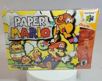 Paper Mario | NTSC | Nintendo 64 | N64 | En | Reproduction Box and Inner Tray