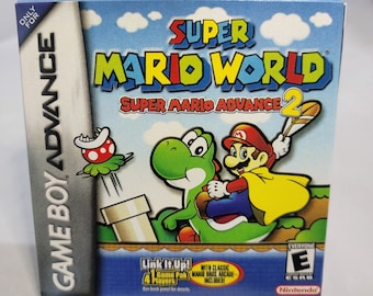 希少！スーパーマリオアドバンス2 箱　説明書　マップ付き 中古 GBA スーパーマリオアドバンス2 送料無料 箱 説明書 付き