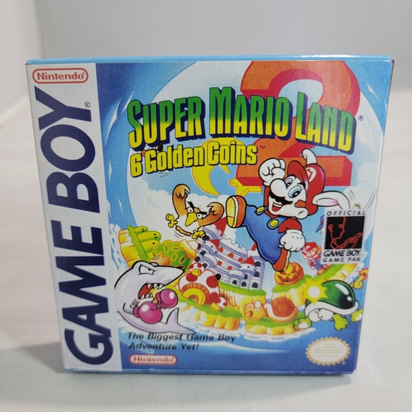 Super Mario Land 2 6 Golden Coins | NTSC | Gameboy | GB | En | Reproduction Box and Inner Tray