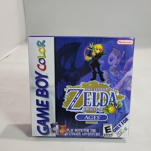The Legend of Zelda Oracle of Ages | NTSC | Gameboy Color | GBC | En | Reproduction Box and Inner Tray