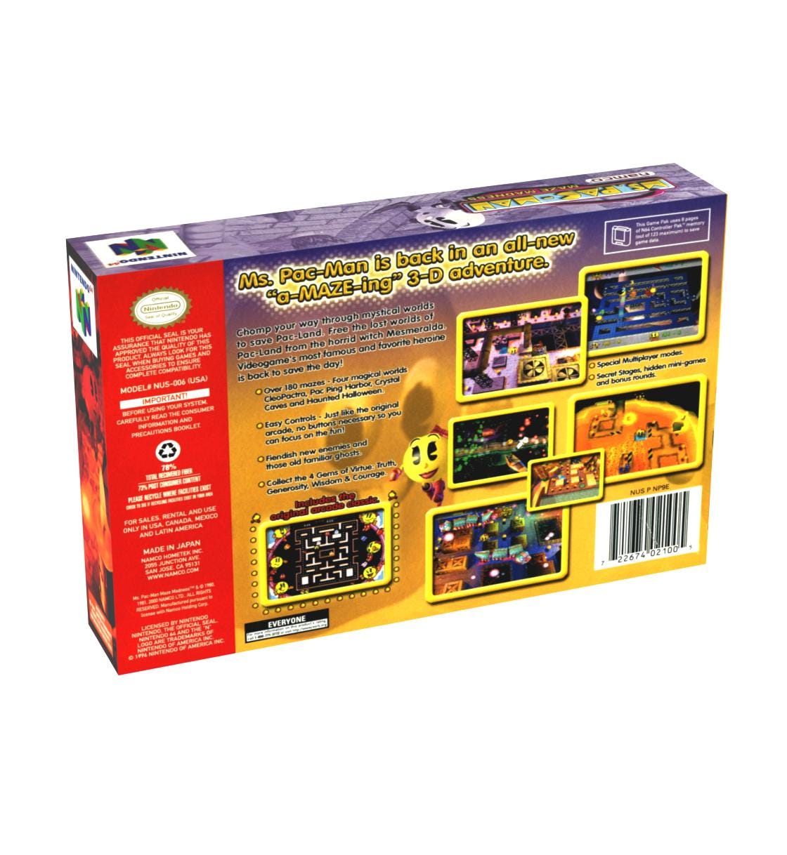 Ms. Pac-man Maze Madness | NTSC | Nintendo 64 | N64 | En