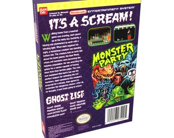 Monster Party | NTSC | Nintendo | NES | En | Reproduction Box - Etsy