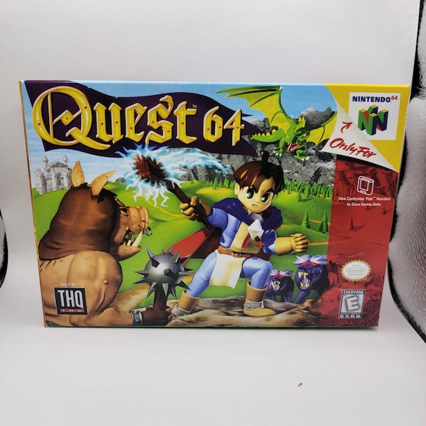 Quest 64 | NTSC | Nintendo 64 | N64 | En | Reproduction Box and Inner Tray