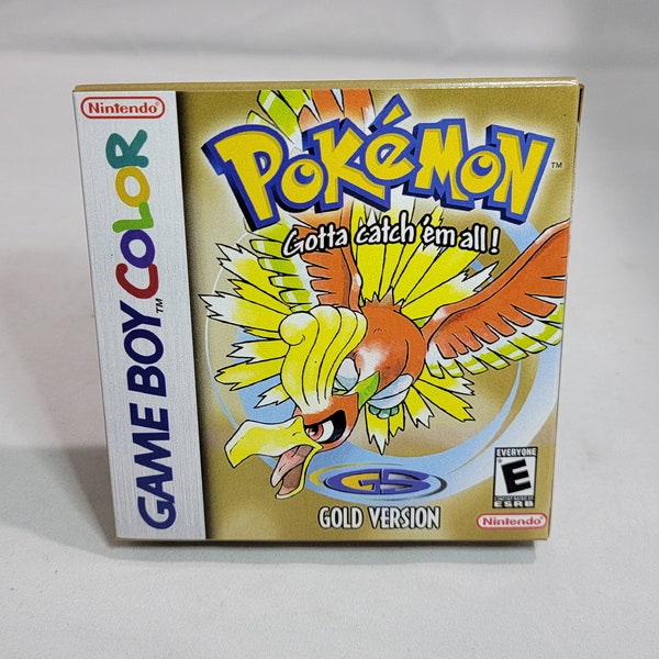 Pokemon Gold | NTSC | Gameboy Color | GBC | En | Reproduction Box and Inner Tray