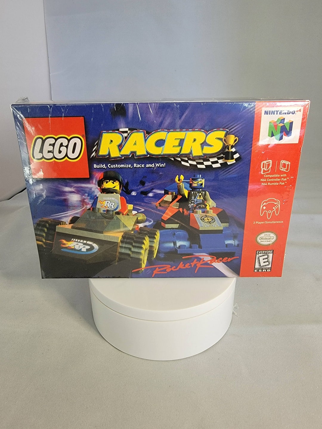 Lego Racers NTSC Nintendo 64 N64 En Reproduction Box and Inner
