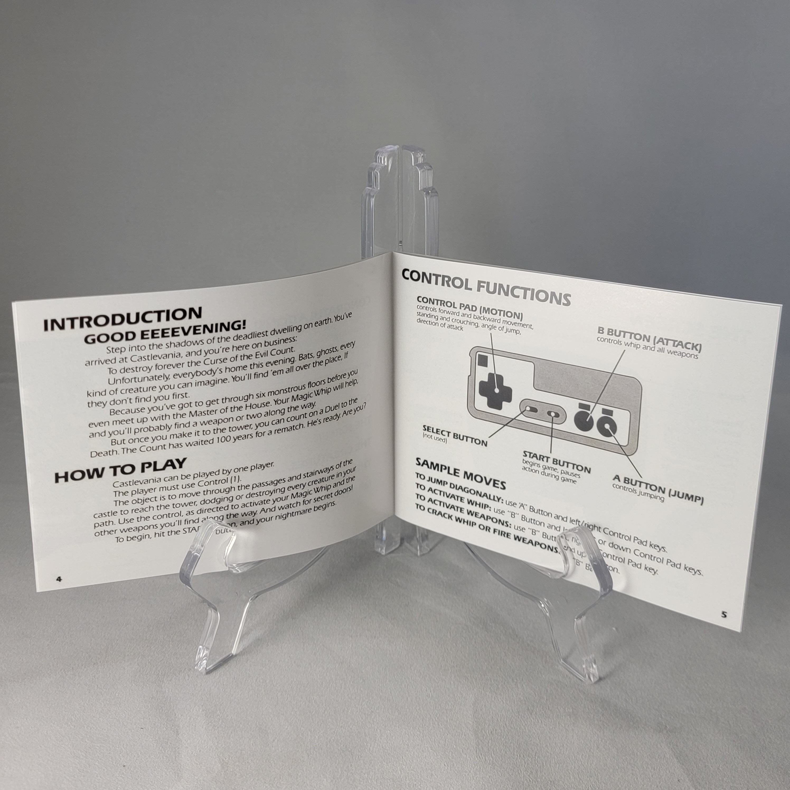 Castlevania | NTSC | Nintendo | NES | En | User Instruction Manual - Etsy