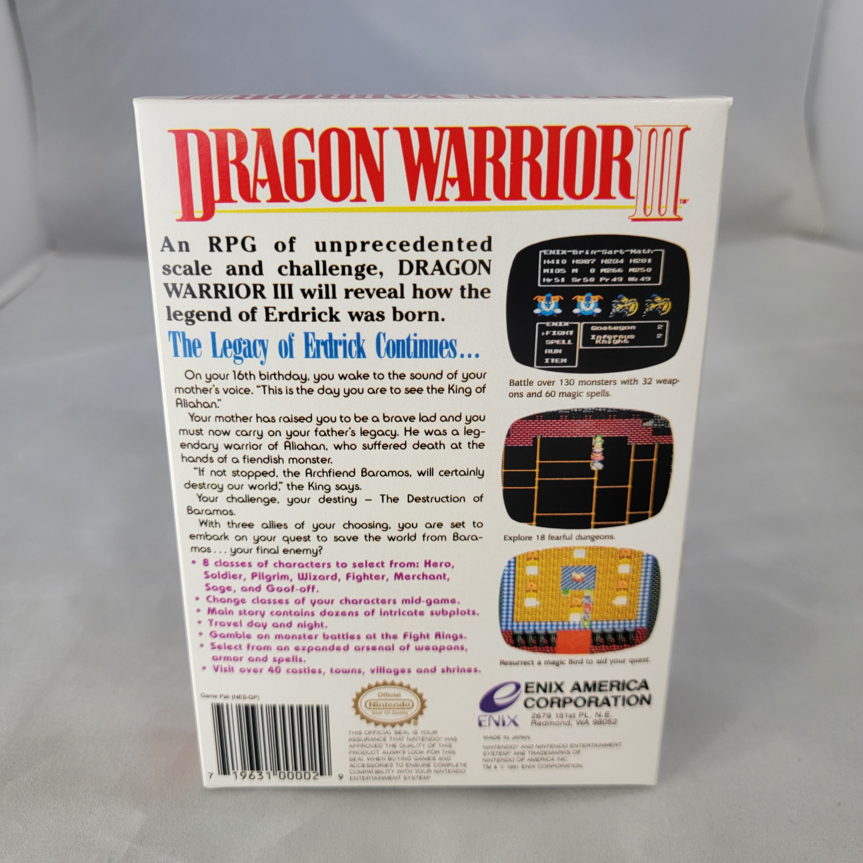 NES ドラゴンクエスト3 箱付き DRAGON WARRIORⅢ Buy Nintendo / NES Dragon Warrior III | eStarland.com |