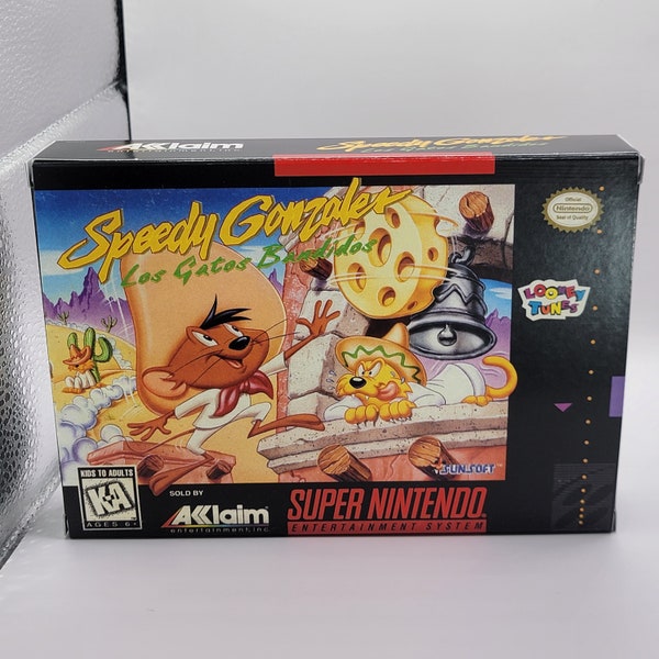 Speedy Gonzales Los Gatos Bandidos | NTSC | Super Nintendo | SNES | En | Reproduction Box and Inner Tray