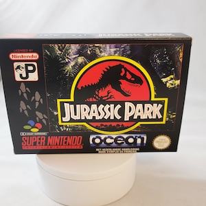 Jurassic Park | PAL | Super Nintendo | SNES | En,Fr | Reproduction Box and Inner Tray