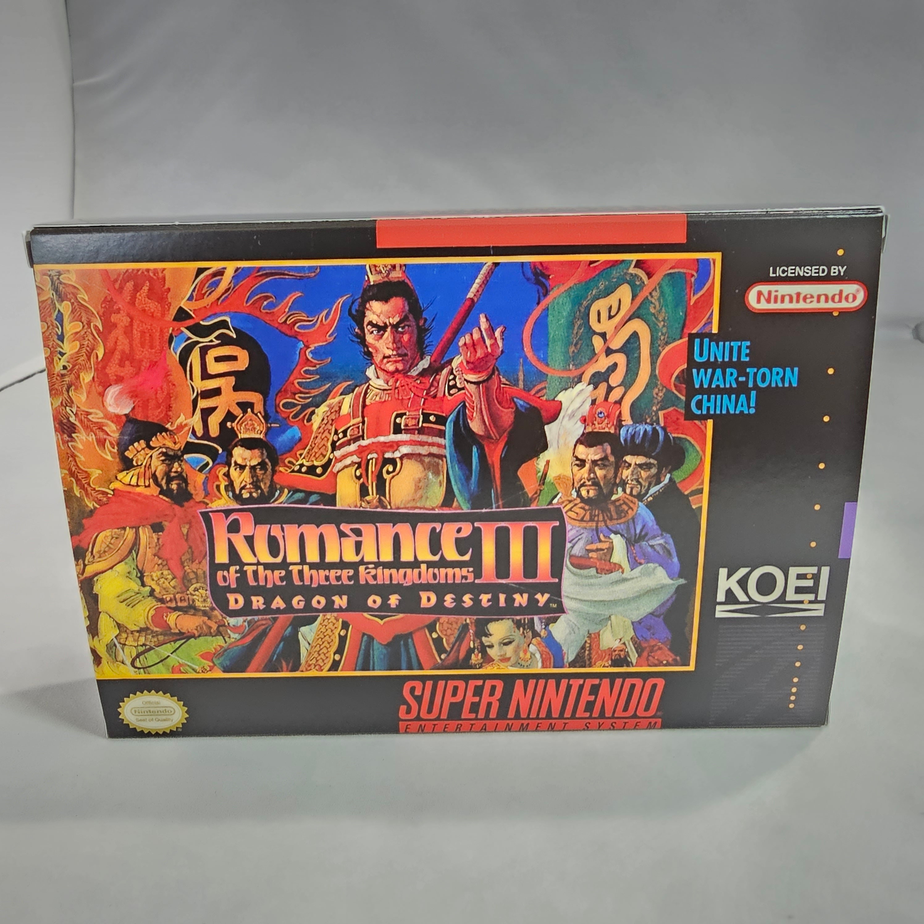 三国志III | NTSC | スーパーファミコン | SNES | En | 復刻版ボックスと内トレイ - Etsy 日本
