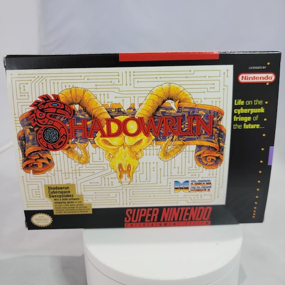 Shadowrun NTSC Super Nintendo SNES En Reproduction 