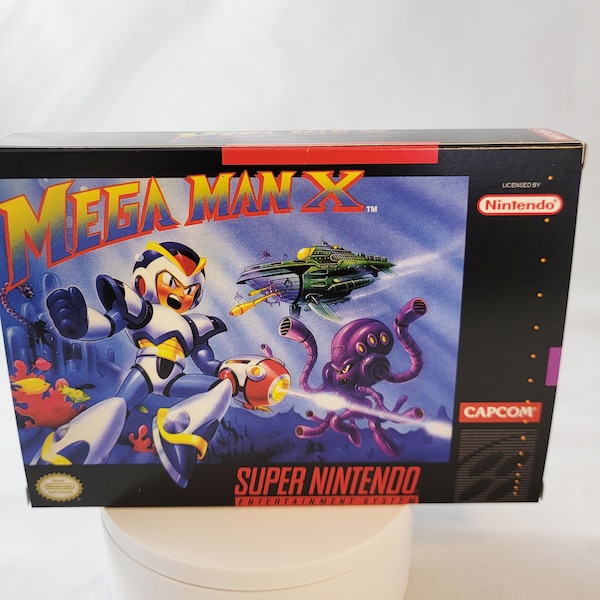 Mega Man X | NTSC | Super-Nintendo | SNES | Fr | Boîte de reproduction et plateau intérieur