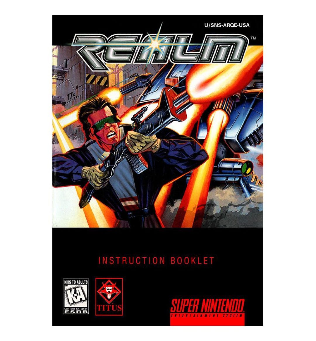 Realm | NTSC | Super Nintendo | SNES | En | User Instruction Manual - Etsy