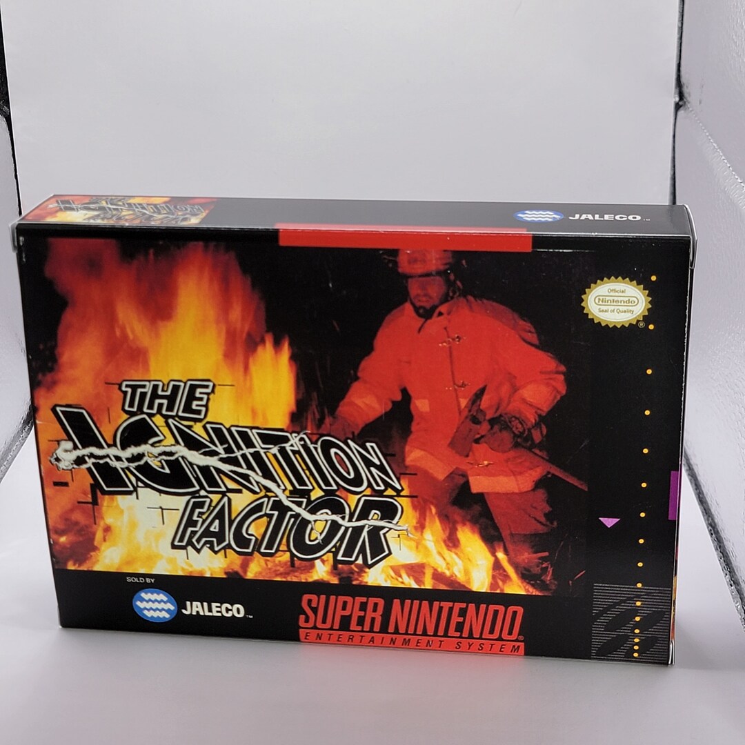 The Ignition Factor NTSC Super Nintendo SNES En Reproduction Box and