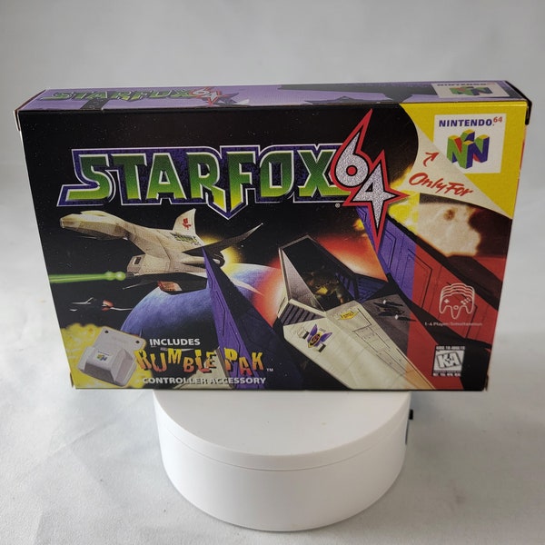Star Fox 64 [Custom] | NTSC | Nintendo 64 | N64 | En | Reproduction Box and Inner Tray