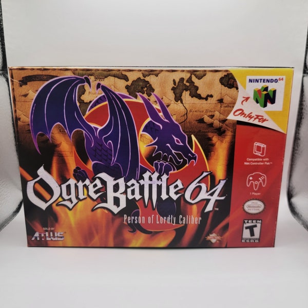 Ogre Battle 64 | NTSC | Nintendo 64 | N64 | En | Reproduction Box and Inner Tray