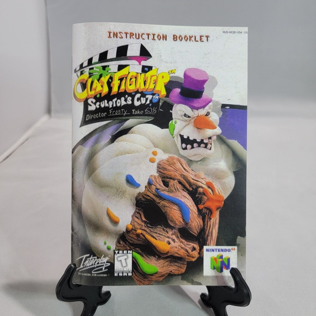 Clay Fighter Sculptor's Cut NTSC Nintendo 64 N64 En User Instruction