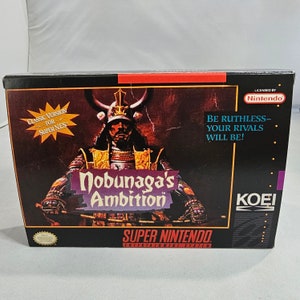 Nobunaga&#39;s Ambition | NTSC | Super Nintendo | SNES | En | Reproduction Box and Inner Tray